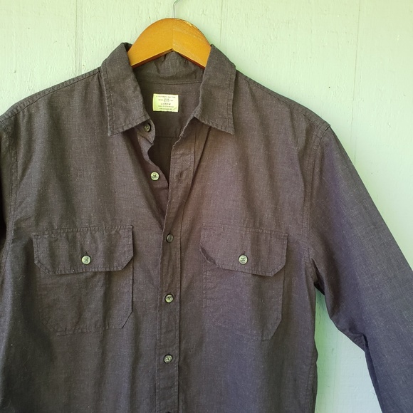 J. Crew Other - J Crew Dark Grey 2-Ply Cotton Button Down Medium